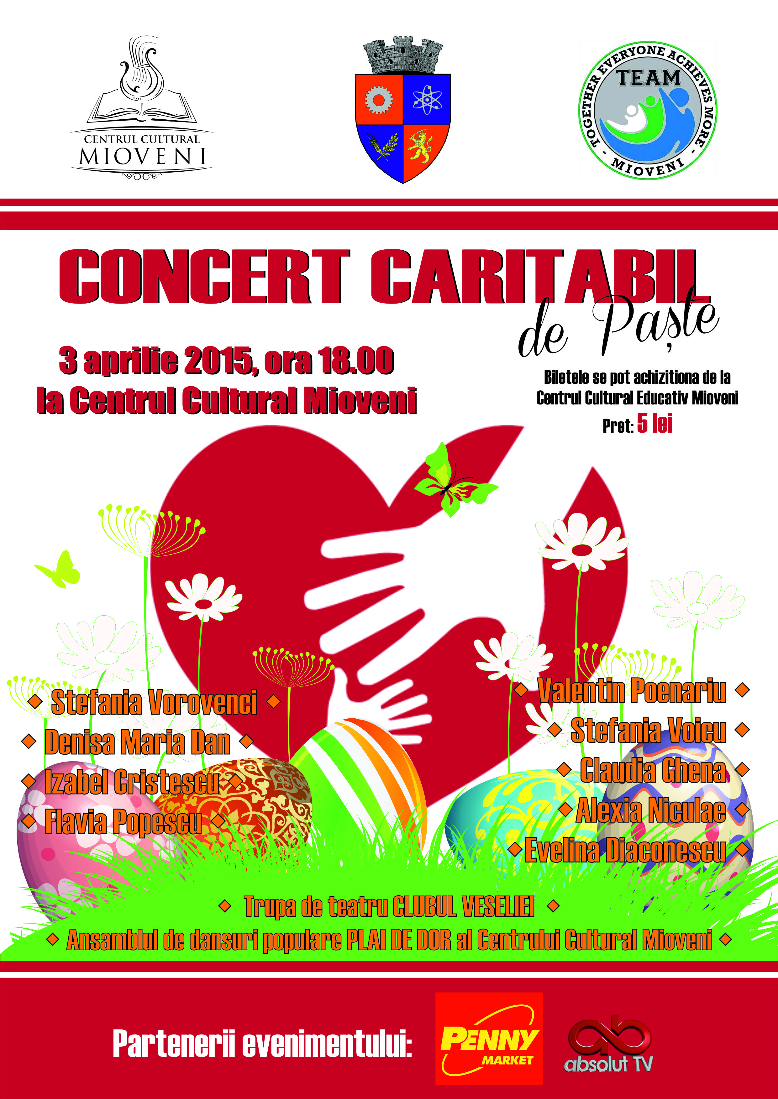 Spectacol caritabil de Paşte la Centrul Cultural Mioveni