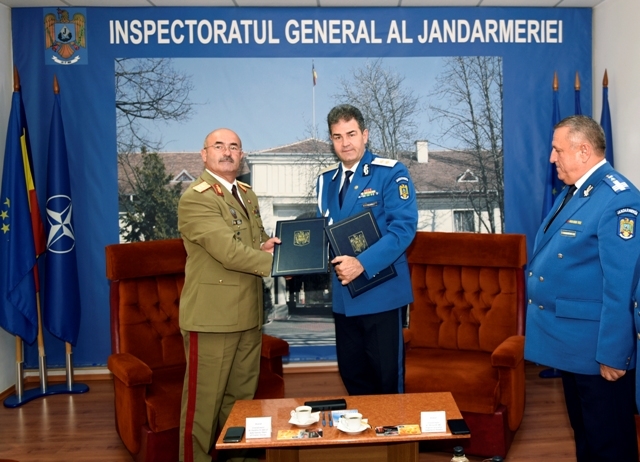 Jandarmeria Română şi Statul Major al Forţelor Terestre (MApN) cooperează în domeniul formării continue a personalului