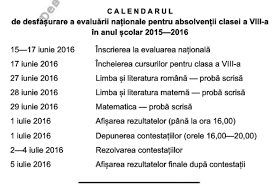 Calendarul Evaluării Naţionale 2016. Când vor susţine elevii probele