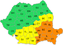 Cod portocaliu de ninsori si viscol!