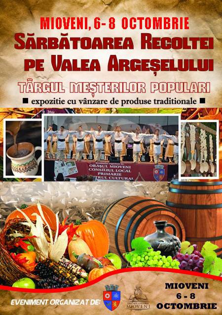 SĂRBĂTOAREA RECOLTEI ȘI TÂRGUL MEȘTERILOR POPULARI, ÎN MIOVENI