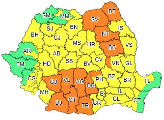 Noi avertizări de vreme rea în Argeş