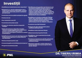 Ce proiecte are Tiberiu Irimia (PNL) pentru piteșteni