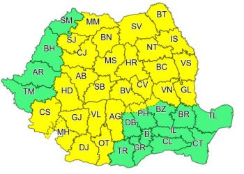 Cod galben de vreme instabilă în Argeș