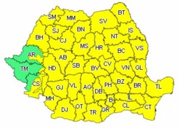 Cod galben în Argeș: Ploi, vânt și descărcări electrice