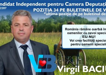 Virgil Baciu, candidat la Camera Deputaților  : “Facilități speciale pentru oamenii speciali”