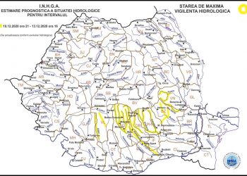 Cod galben de inundații în Argeș!
