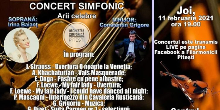 Soprana Irina Baianț, solistă în concertul Filarmonicii Pitești