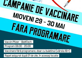 Mioveni: În atenția celor care vor să se vaccineze fără programare
