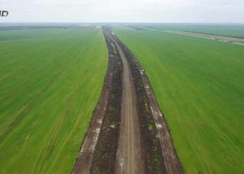 Primele imagini din dronă cu debutul lucrărilor pe lotul 3 al drumului expres Craiova-Pitești
