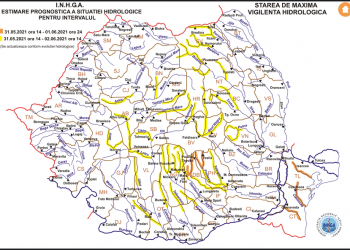 Cod galben şi portocaliu de inundaţii