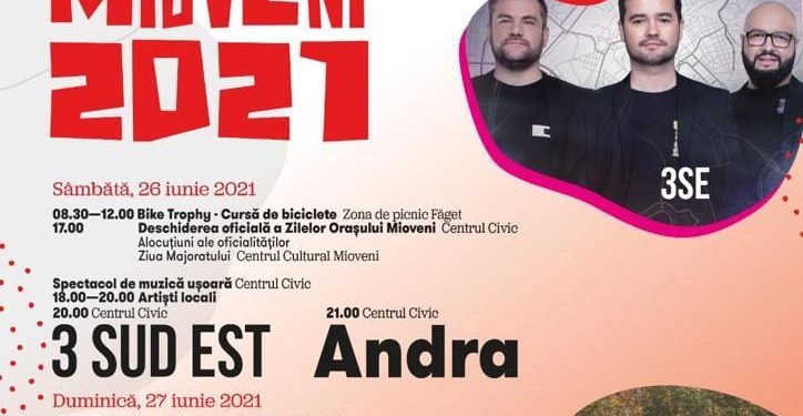 ANDRA ȘI 3 SUD-EST VOR CONCERTA LA MIOVENI