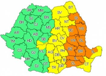 Avertizare cu cod galben de ploi pentru județul Argeș
