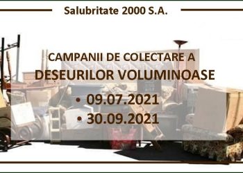 Reamintire: Salubritate 2000 SA colectează deșeurile voluminoase!