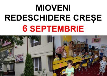 ATENȚIE! Creșele din Mioveni se redeschid pe data de 6 septembrie!