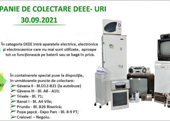 Pitești: Campanie de colectare, gratuită, a deșeurilor de echipamente electrice și electronice