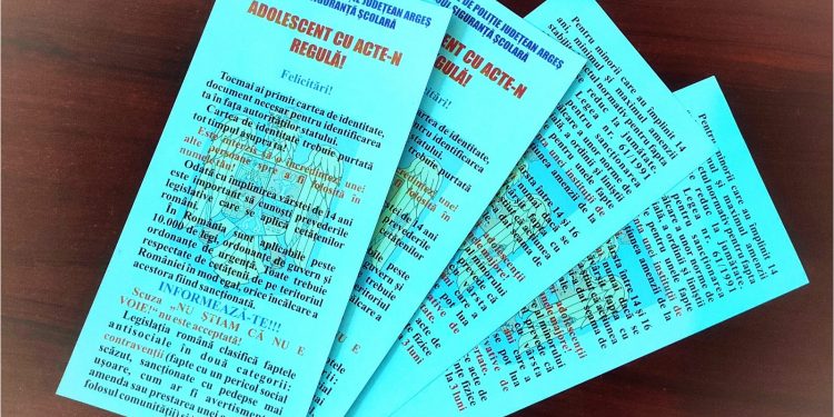 Poliția Argeș lansează campania „Adolescent cu acte-n regulă”