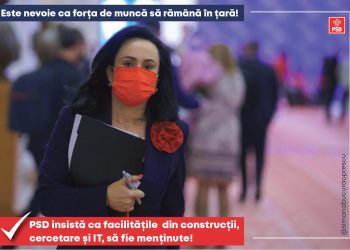 „PSD insistă ca facilități pentru domenii cheie din economie, cum sunt construcțiile, cercetarea și domeniul IT, să fie menținute”