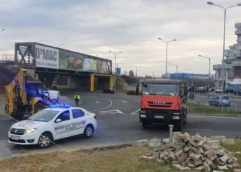 Avarie pe Calea București în zona Hotelului Ramada