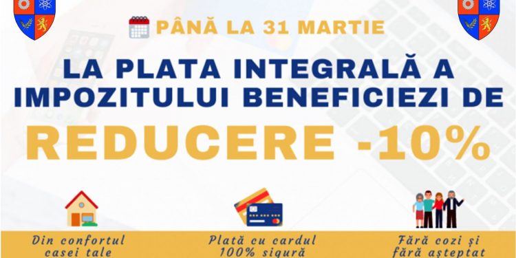 Cine achită impozitele la început de an, primește reducere!