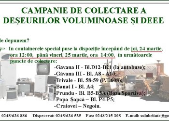 Locul deșeurilor voluminoase și DEEE nu este la platformele de colectare!