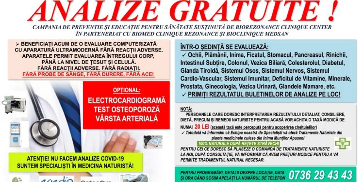 Țițești: Analize medicale gratuite pentru locuitorii comunei