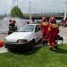 Exerciţiu de simulare în caz de accident rutier și incendiu într-o benzinărie de la Podul Viilor