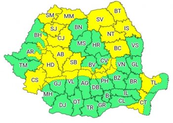 Cod galben de instabilitate atmosferică în Argeș