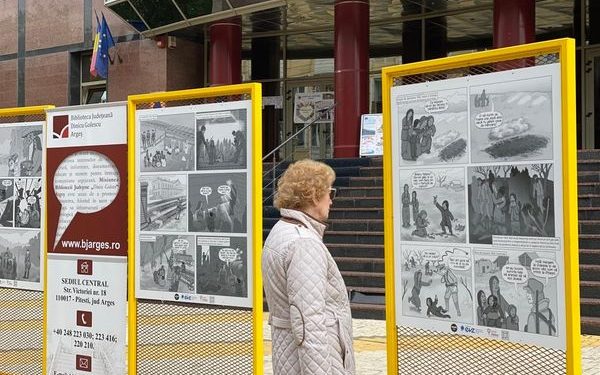 Vernisajul expoziției stradale de bandă desenată „Povestiri din holocaust. Argeș”, la Pitești!