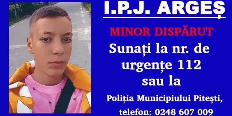 Argeș: Minor dispărut!