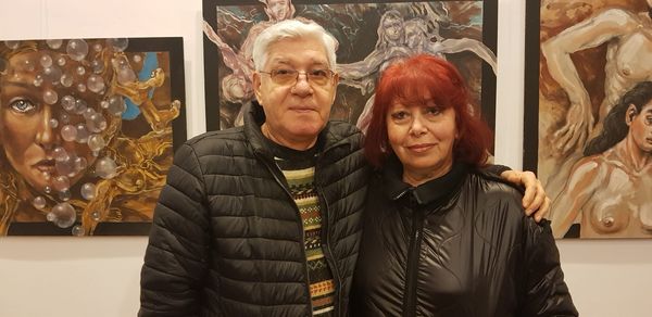 Eny Pavel, alături de Mircea Bârloiu la o expoziție specială