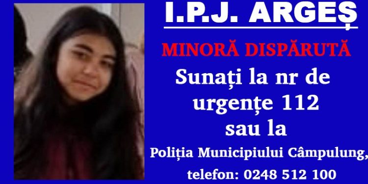 Minoră dispărută în Câmpulung!