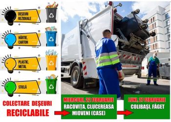 Mioveni: Program de colectare a deșeurilor reciclabile
