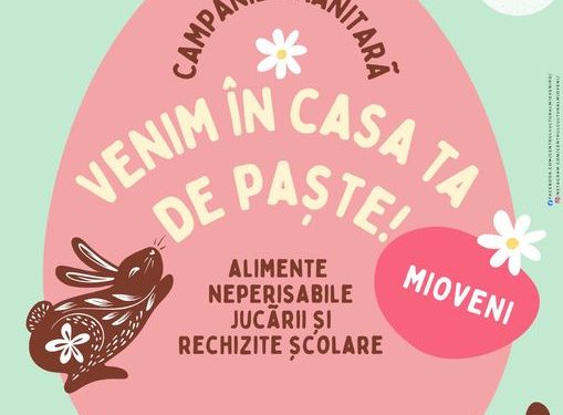 Mioveni: CAMPANIE UMANITARĂ – „Venim în casa ta de Paște”
