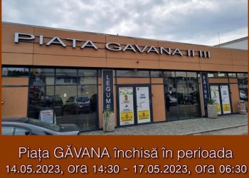Piața Găvana, închisă pentru dezinfecție și deratizare