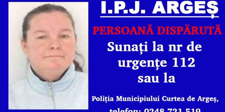 O femeie din Curtea de Argeș a fost dată dispărută