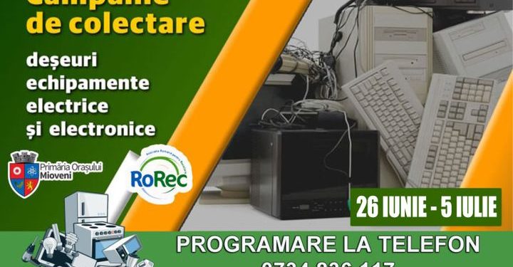 Mioveni: O nouă campanie de colectare gratuită a deșeurilor electrice și electronice