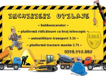 Servicii Edilitare pentru Comunitate Mioveni oferă spre închiriere autovehicule și utilaje pentru efectuare a diferite lucrări în domeniul construcțiilor civile, industriale si edilitare