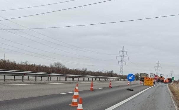 Lucrări pe A1 în zona Căteasca