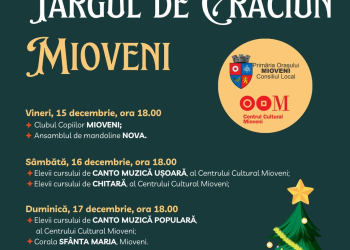 Weekendul viitor, toate drumurile duc la Târgul de Crăciun Mioveni!