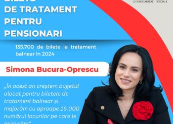 Simona Bucura-Oprescu: Guvernul a majorat numărul de bilete de tratament balnear în anul 2024