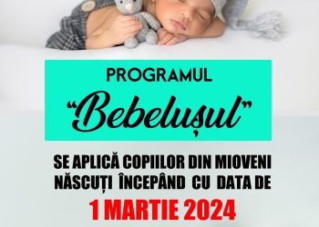 Programul “BEBELUȘUL” – adoptat de Consiliul Local Mioveni, va intra în vigoare începând cu data de 1 MARTIE 2024