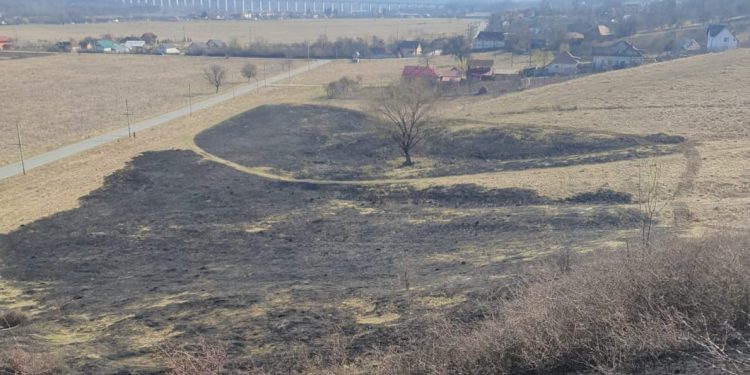 În Argeș, 17 hectare de teren au fost mistuite de flăcări, numai ieri