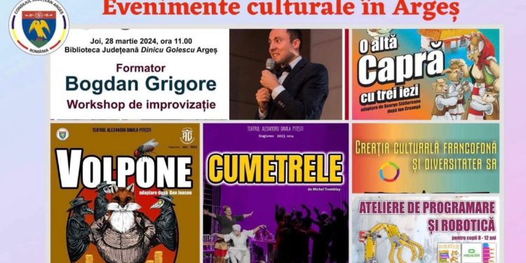 Evenimente culturale în Argeș în perioada 22 – 29 martie 2024