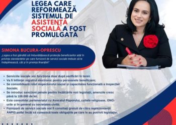 Simona Bucura-Oprescu: Noua lege a asistenței sociale a fost promulgată