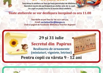 Evenimente culturale în Argeș în perioada 27 iulie – 02 august 2024