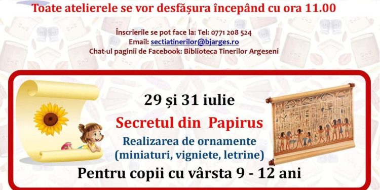 Evenimente culturale în Argeș în perioada 27 iulie – 02 august 2024