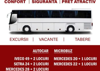 SEdC Mioveni oferă spre închiriere autocare sau microbuze pentru transport persoane turism intern și extern