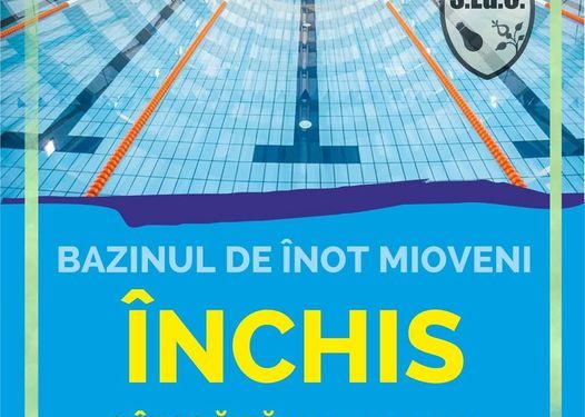 Bazinul de înot Mioveni va fi închis sâmbătă, 30 noiembrie 2024