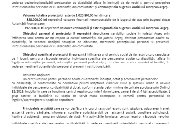 Închidere proiect „Centru Respiro pentru Persoane Adulte cu Dizabilități”